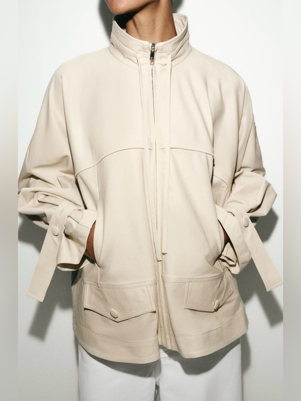 ZARA FLUID HIGH NECK JACKET - Picture 5 of 12